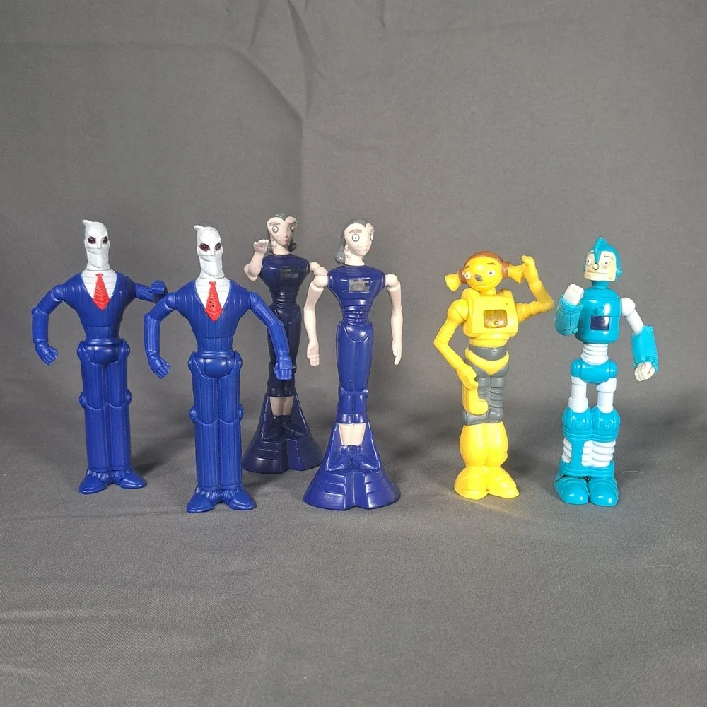 VTG 2005 Robots Movie‎ Burger King Toy Lot Rodney Piper Cappy Ratchet Y2K Retro